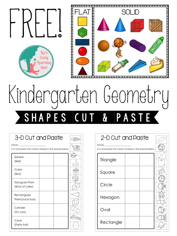 Kindergarten Geometry: 2D and 3D Shapes - Liz's Early Learning Spot