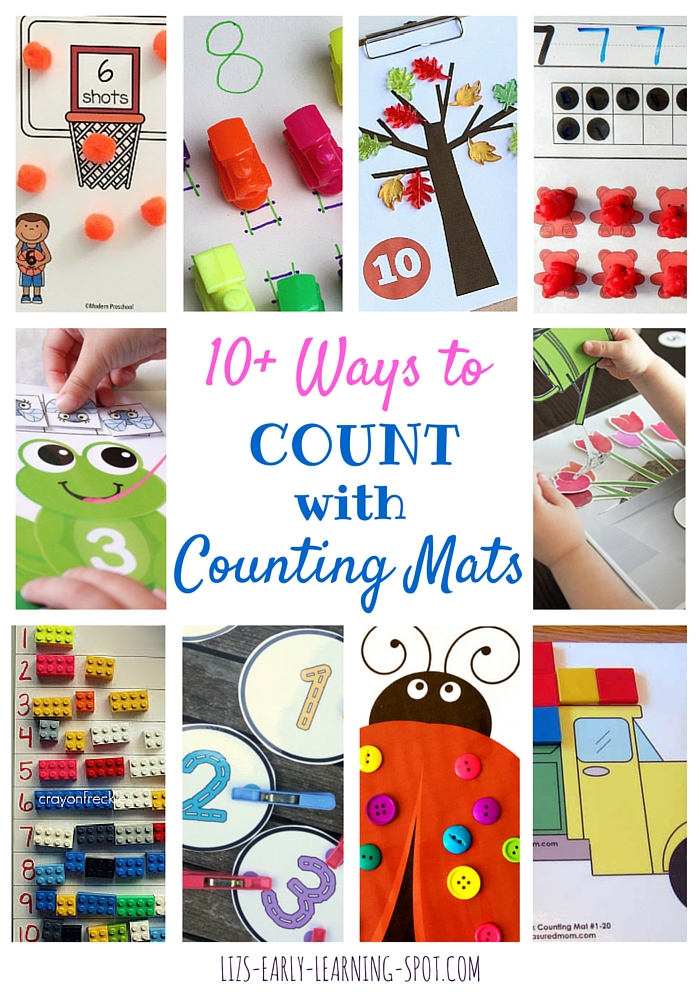 10 Ways to Count with Counting Mats: Free and DIY | Liz's Early
