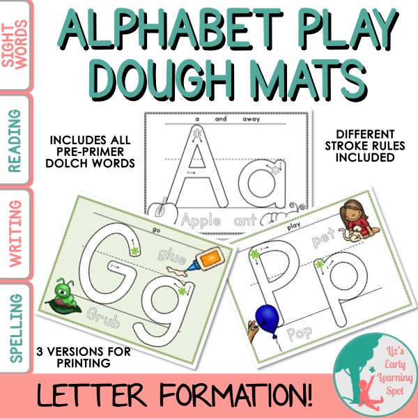Alphabet Playdough Mats (FREE Printable Mats)