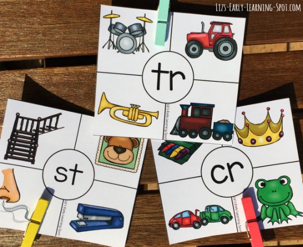 Beginning Consonant Blends Clip Cards | Liz's Early Learning Spot